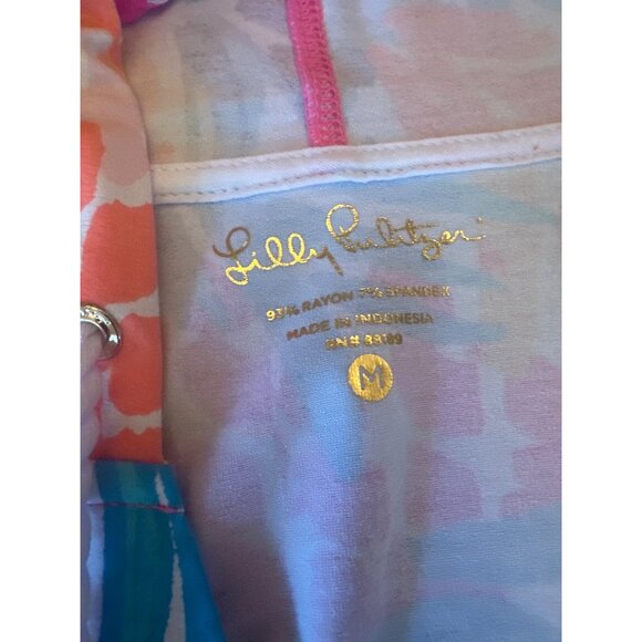 Lilly Pulitzer Hooded Swim Cover Tunic Dress In Vibrant Multicolor Print Size M - Picture 3 of 5